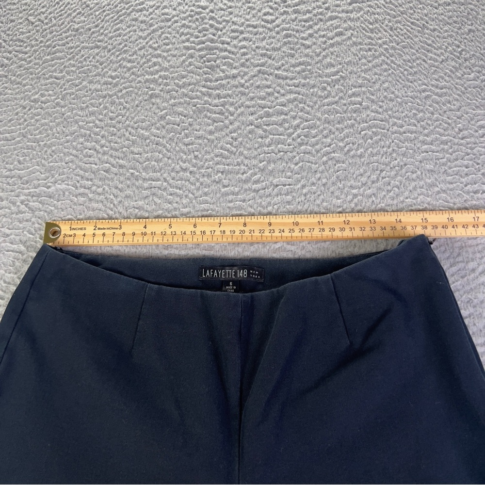 Lafayette 148 New York Pants Womens 6 Black Cropped Straight Leg Preppy Casual - Picture 3 of 11